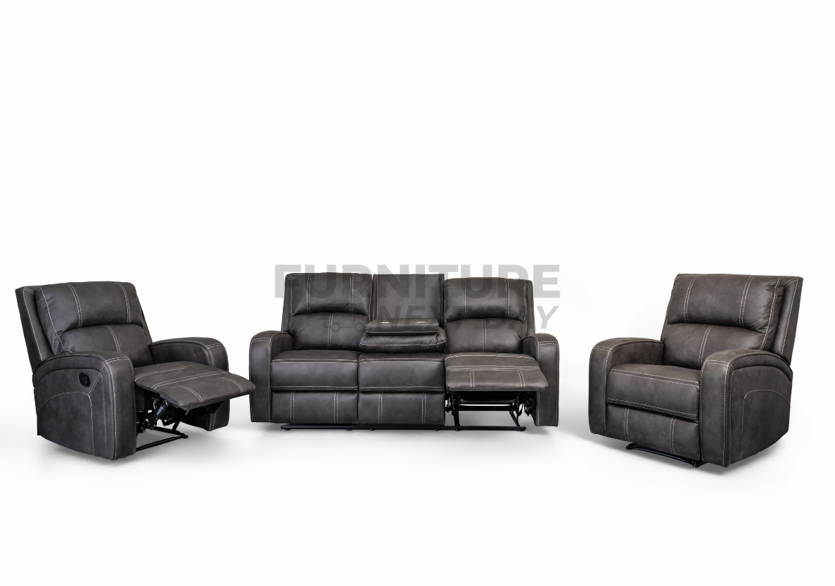 Ringswood 3+1+1 Manual Recliner - Grey