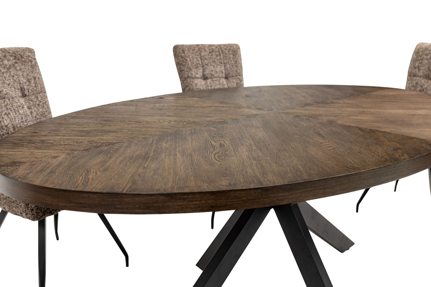 Sandgrove 1.8m Oval Dining Table - Dark Oak