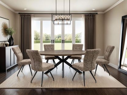 Sandgrove 1.8m Oval Dining Table - Dark Oak