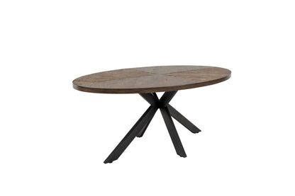 Sandgrove 1.8m Oval Dining Table - Dark Oak