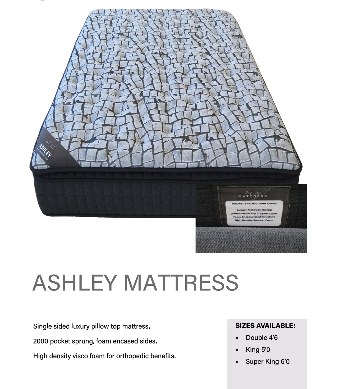 Ashley 6ft Super King Size Mattress