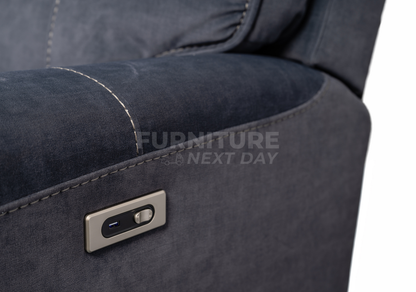 Springhill 3 Seater Fabric Electric Recliner- Grey