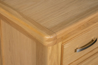 Sligo 3 Drawer Bedside - Light Oak