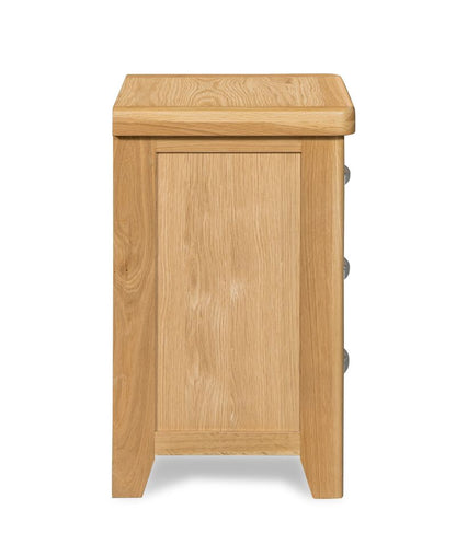 Sligo 3 Drawer Bedside - Light Oak