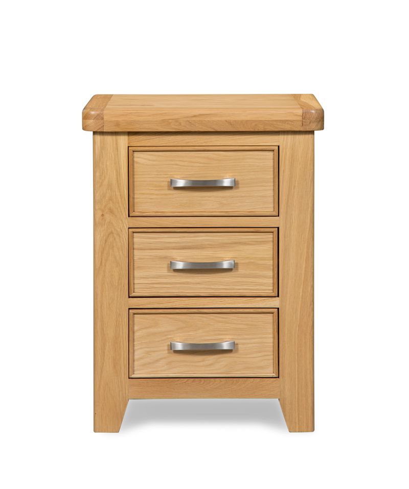 Sligo 3 Drawer Bedside - Light Oak