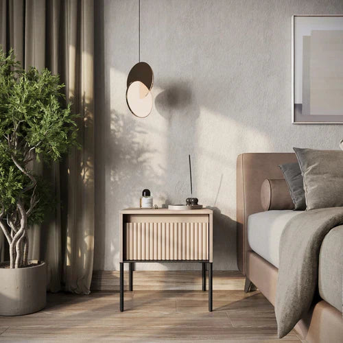 Taylor Side Table / Bedside Cabinet - Beige