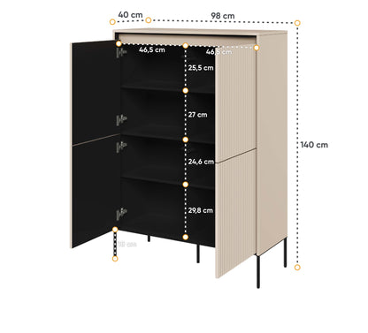Taylor Highboard Cabinet - Beige