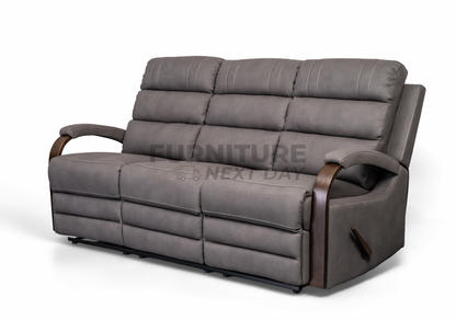 Tallaght 3+2 Fabric Manual Recliner - Grey