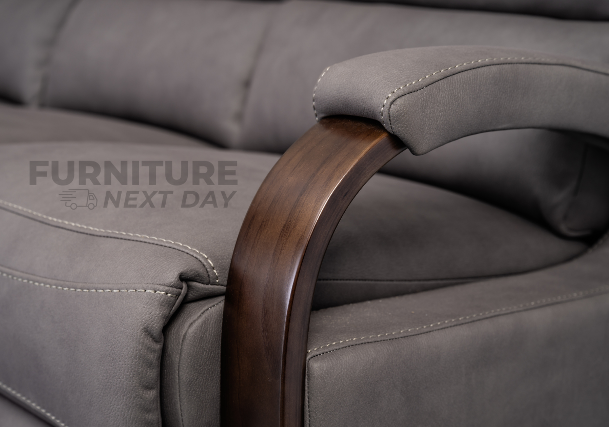 Tallaght 3+2 Fabric Manual Recliner - Grey