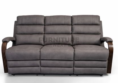 Tallaght 3+2 Fabric Manual Recliner - Grey