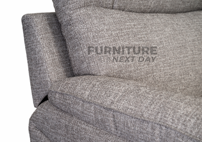 Violethill 3 Seater Fabric Manual Recliner- Dark Brown