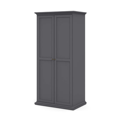 Paris Wardrobe with 2 Doors - Grey