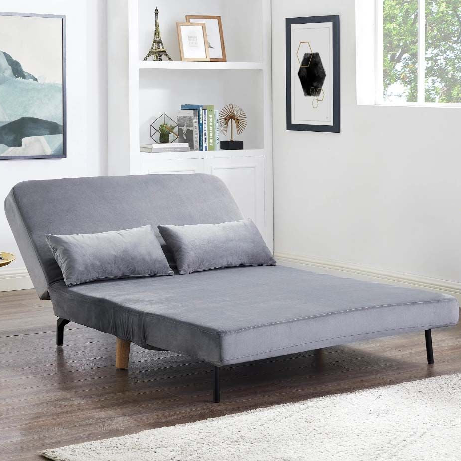 Lawson Double Futon Sofa Bed - Grey Velvet