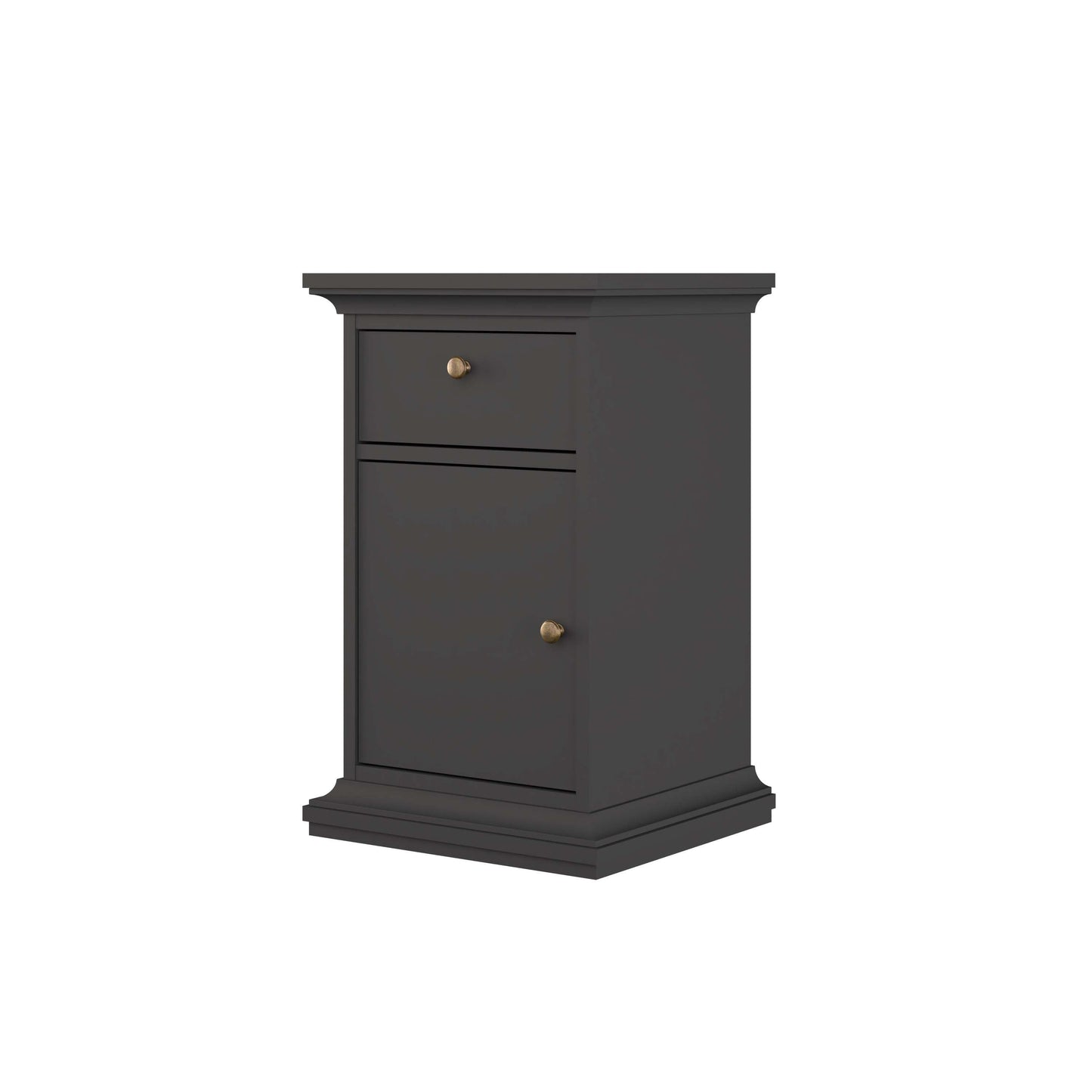 Paris 1 Drawer 1 Door Bedside - Grey