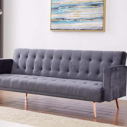 Salisbury 3 Seater Sofa Bed - Grey Velvet
