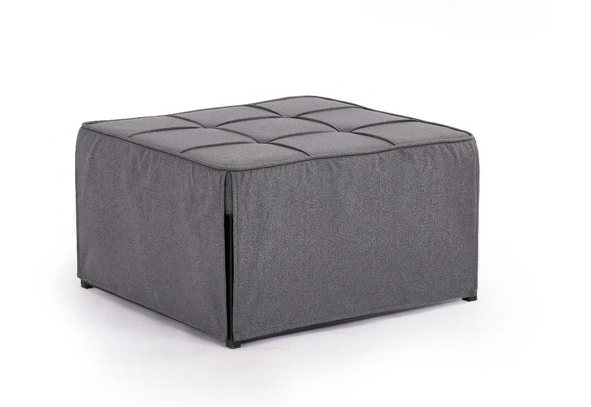Oillie 1 Seater Fabric Ottoman Sofa Bed - Dark Grey
