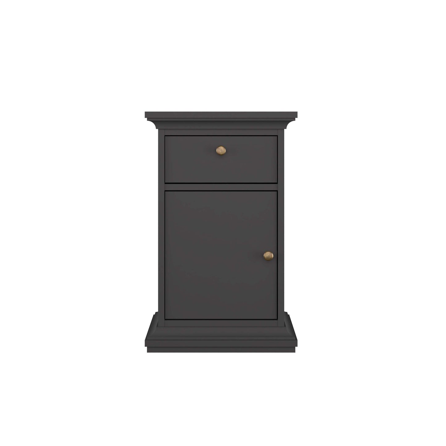 Paris 1 Drawer 1 Door Bedside - Grey