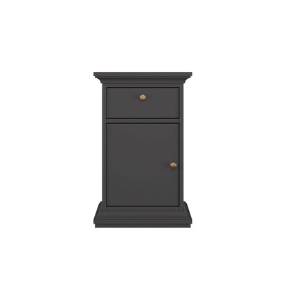 Paris 1 Drawer 1 Door Bedside - Grey