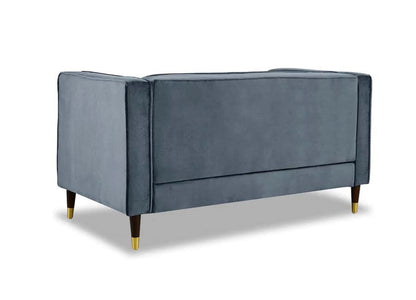 Griffen 2 Seater Fabric Sofa - Grey Velvet