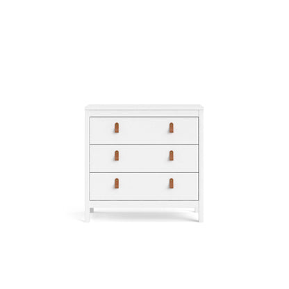 Madrid 3 Drawer Chest - White