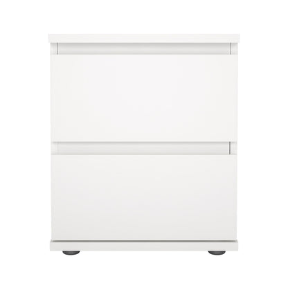 Nova 2 Drawer Bedside- White