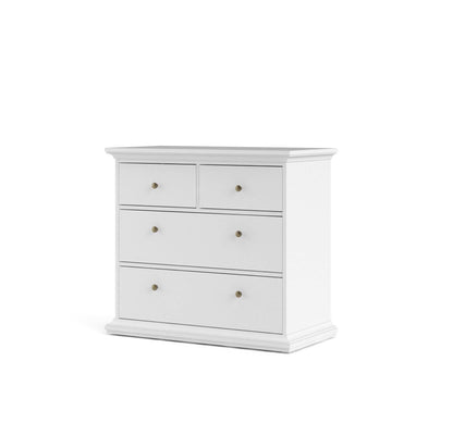 Paris Chest of 4 Drawers - White