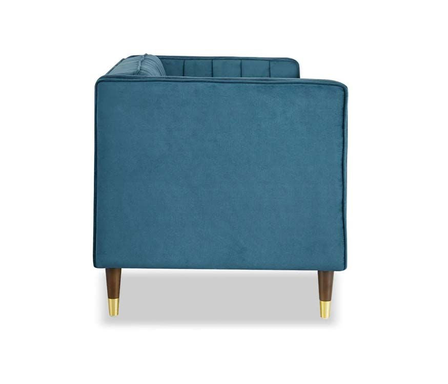 Griffen 2 Seater Fabric Sofa - Blue Velvet