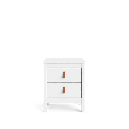 Madrid 2 Drawer Nightstand - White