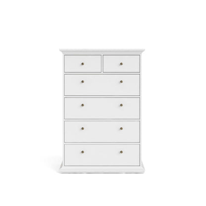 Paris Chest of 6 Drawers - White