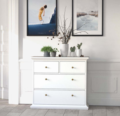 Paris Chest of 4 Drawers - White