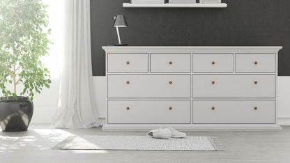 Paris Chest of 8 Drawers - White