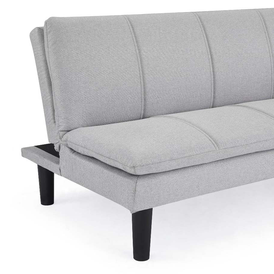 Adam 3 Seater Sofa Bed - Light Grey Woven Fabric