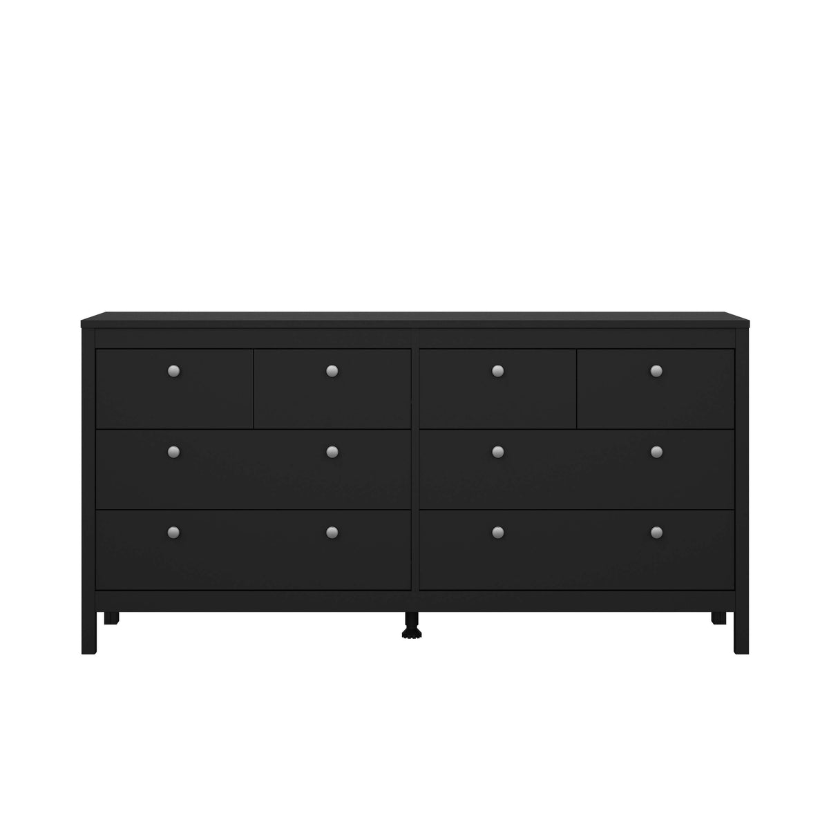 Madrid Double Dresser 4+4 Drawers - Black