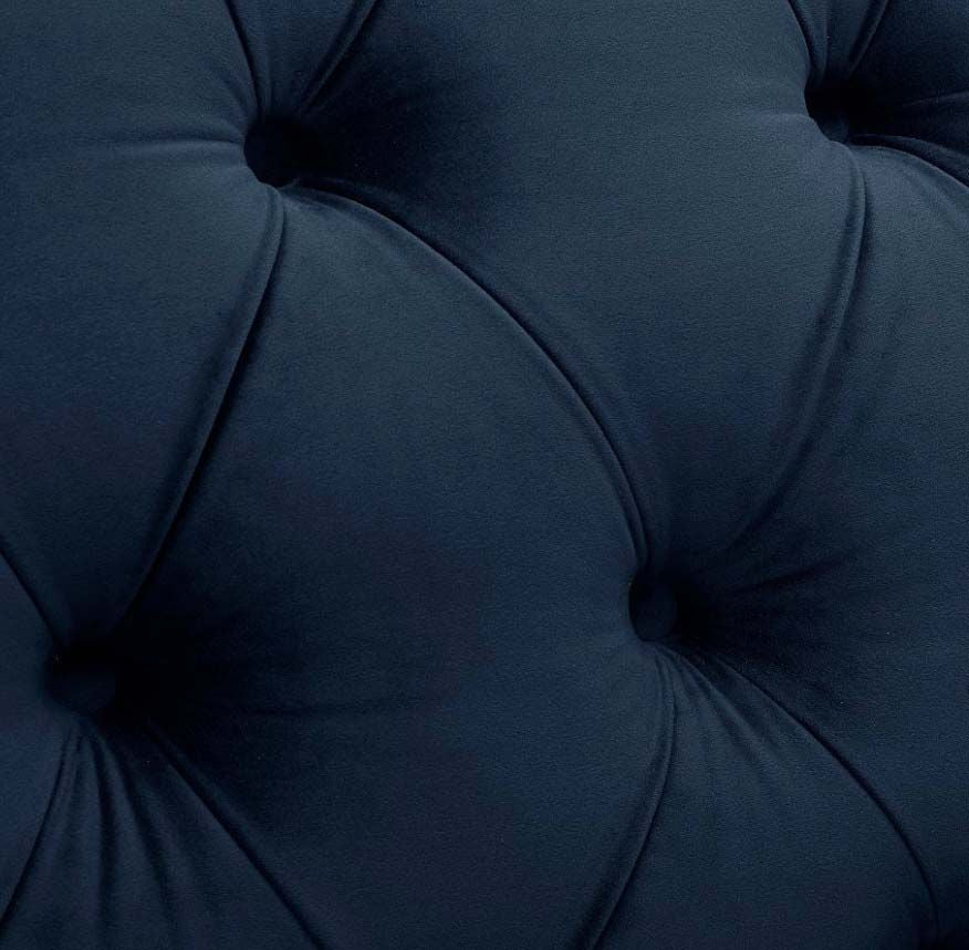 Emma Velvet 2 Seater Fabric Sofa - Midnight Blue