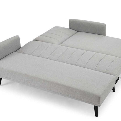 Ethan L Shape Fabric Sofa Bed - Light Grey