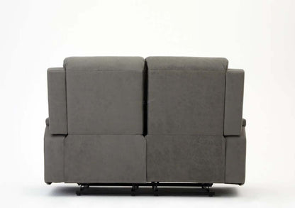 Jackson Faux Leather 2 Seater Recliner - Grey