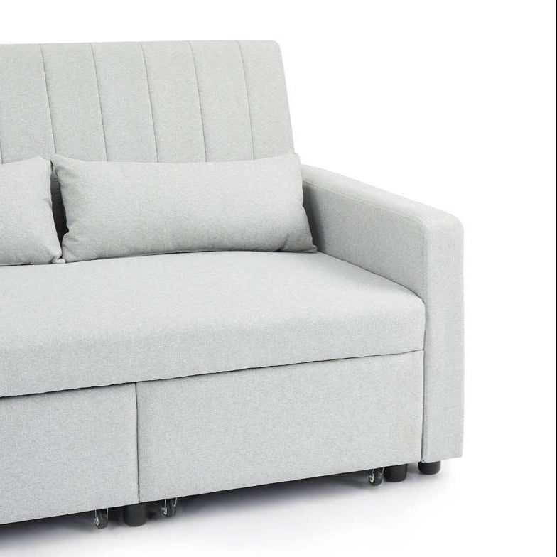 grey velvet sofa bed 