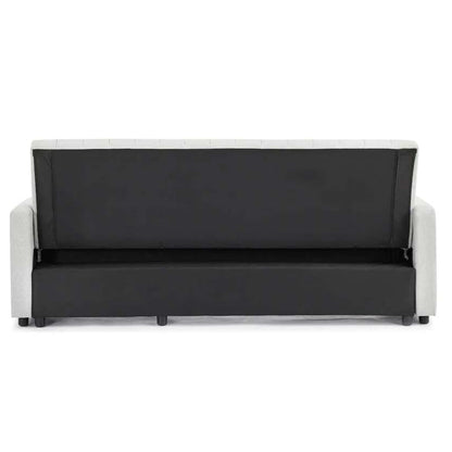Anglia 3 Seater Storage Sofa Bed with Pull Out Chaise - Grey Velvet back