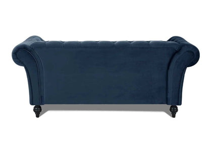Emma Velvet 2 Seater Fabric Sofa - Midnight Blue