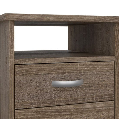 Function Plus Desk with 5 Drawers - Truffle