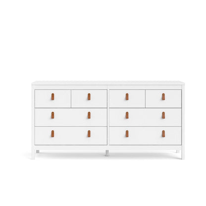 Madrid Double Dresser 4+4 Drawers - White