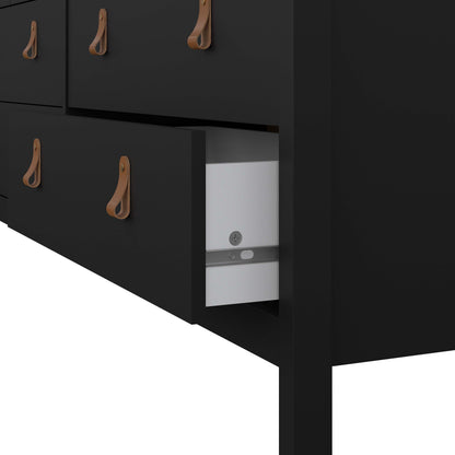 Madrid Double Dresser 4+4 Drawers - Black