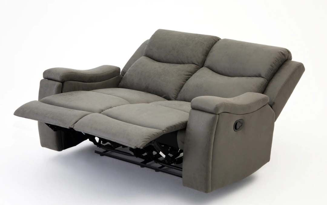 Jackson Faux Leather 2 Seater Recliner - Grey