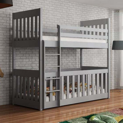 Cris Bunk Bed with Cot Bed - Grey Matt