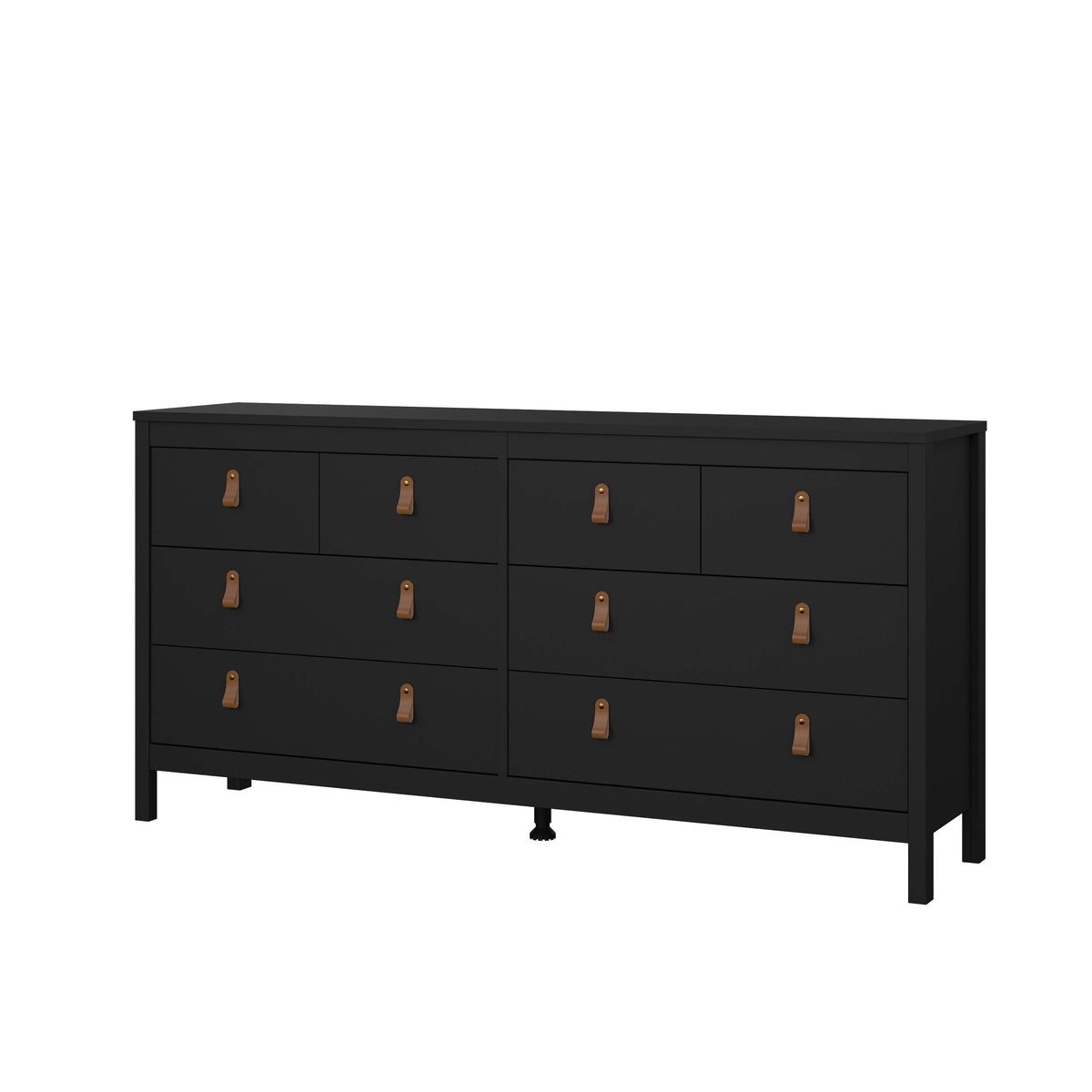 Madrid Double Dresser 4+4 Drawers - Black