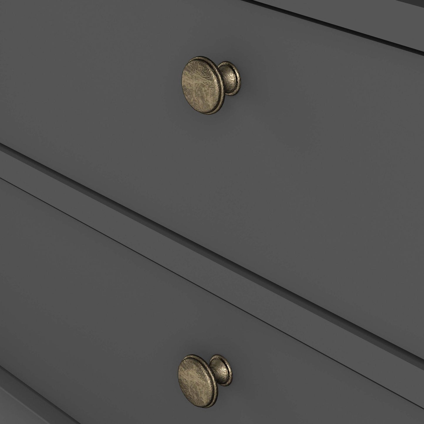 Paris Large Bedside with 2 Drawers - Grey