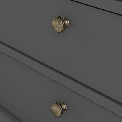 Paris Large Bedside with 2 Drawers - Grey