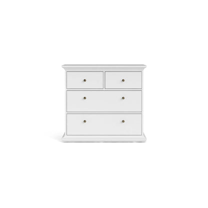 Paris Chest of 4 Drawers - White