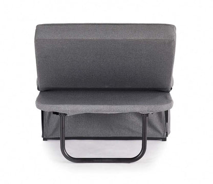 Oillie 1 Seater Fabric Ottoman Sofa Bed - Dark Grey