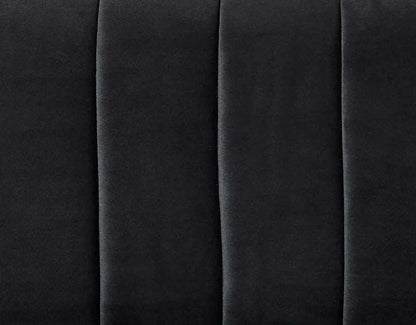 Griffen 2 Seater Fabric Sofa - Black Velvet